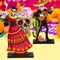 2 PCS Day of the Dead Centerpieces, Wooden Dancing Couple Sugar Skull Signs Decor Day of the Dead Table Decor